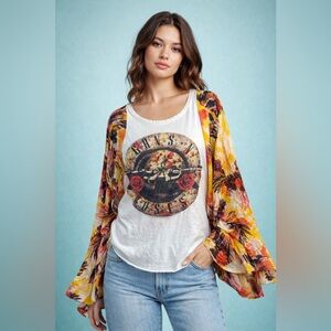 Handmade Guns N’ Roses Reworked Long Sleeve Top One of One (Size S/M)